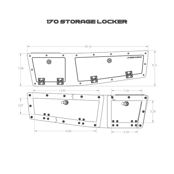 Agency 6 Rear Storage Lockers 170" - Sprinter 2019+