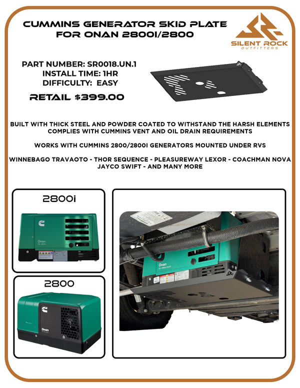 Cummins Generator Skid Plate