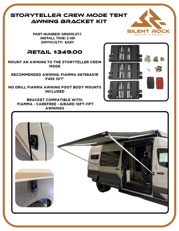 Storyteller Crew Mode Awning Tent Bracket Set